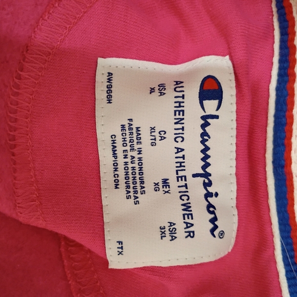 Champion Hot Pink Hoodie size XL 50/50 Cotton/Poly - Picture 8 of 10
